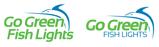 Go Green Fishing Lights Logo Variations