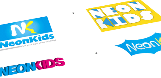 NeonKids Logo Concepts Critique Logo